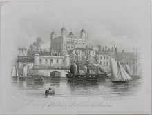 Load image into Gallery viewer, Joseph Thomas Wood, publisher. Tower of London. Enamel card. Circa 1851.
