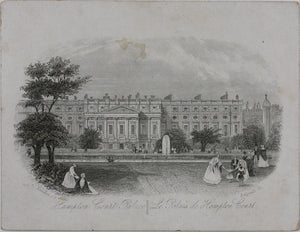 Joseph Thomas Wood, publisher. Hampton Court Palace//Le Palais de Hampton Court. Enamel card. Circa 1851.