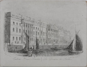 Joseph Thomas Wood, publisher. Custom House London. Enamel card. Circa 1851.