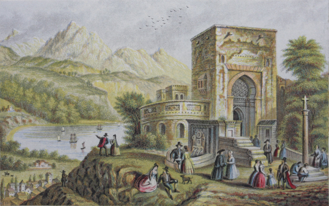 Abraham Le Blond. The Gate of Justice, The Alhambra. Baxter print. 1849-1854.