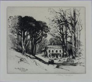 Albany E. Howarth. The Royal Glen, Sidmouth. Etching. 1921.