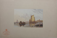 Load image into Gallery viewer, George Baxter. River Scene, Holland. Baxter print. C. 1847 - 1849.

