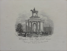 Load image into Gallery viewer, Joseph Thomas Wood, publisher. Wellington Statue Hyde Park Corner. Enamel card. Circa 1851.

