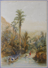 Load image into Gallery viewer, George Baxter after Edward Angelo Goodall. Indian Settlement. Baxter print. 1847.
