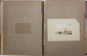 George Baxter. River Scene, Holland. Baxter print. C. 1847 - 1849.