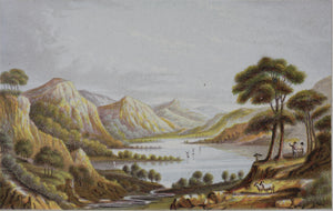 Abraham Le Blond. Head of Derwent Water. Baxter print. 1849-1854.