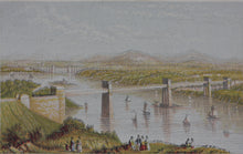 Load image into Gallery viewer, Abraham Le Blond. The Britannia Bridge.  Baxter print. 1850-1854.
