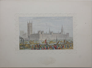 Abraham Le Blond . The New Houses of Parliament. Baxter print. 1852.