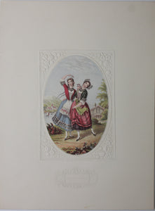 Abraham Le Blond. The Tyrolean Waltz. Baxter print. 1849-1854.