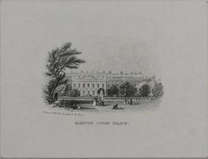 Joseph Thomas Wood, publisher. Hampton Court Palace. Enamel card. Circa 1851.