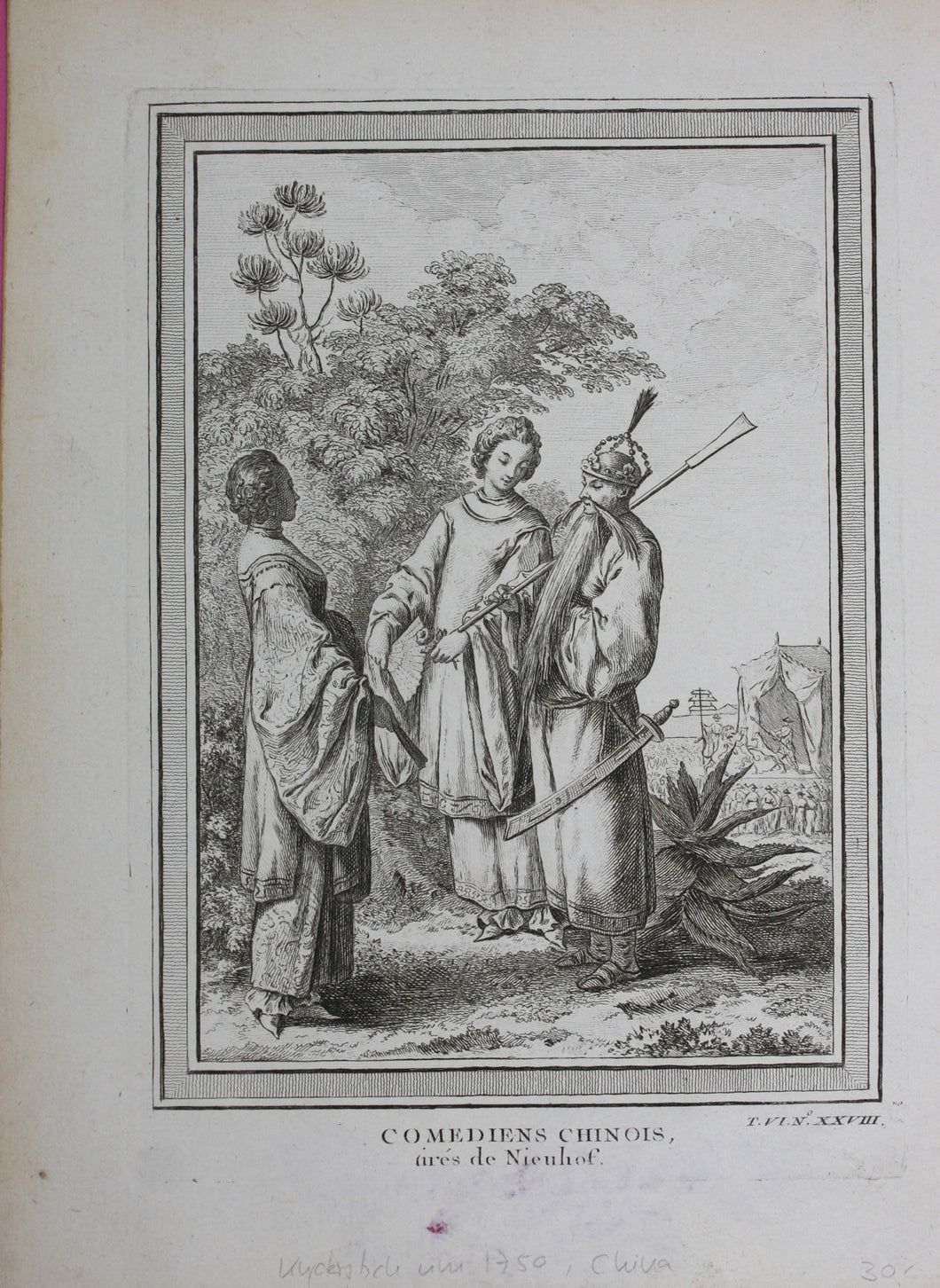 Johan Nieuhof, after. Comediens Chinois. Engraving. 1748.