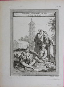 Johan Nieuhof, after. Prestres ou Moines de Fo. Engraving by Michel Aubert. 1748.