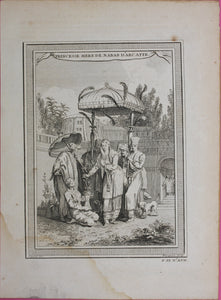 Philippe Canot, after. Princesse Mere de Nabab d´Arcatte. Engraved by Pierre Pasquier. 1751.