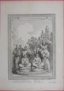 Philippe Canot, after. Grands du Roiaume Tunquin. Engraved by Pierre Pasquier. 1751.