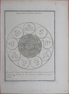 Sceau des Grands Mogols. Engraving. 1752.