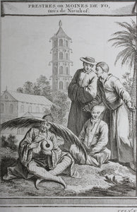 Johan Nieuhof, after. Prestres ou Moines de Fo. Engraving by Michel Aubert. 1748.