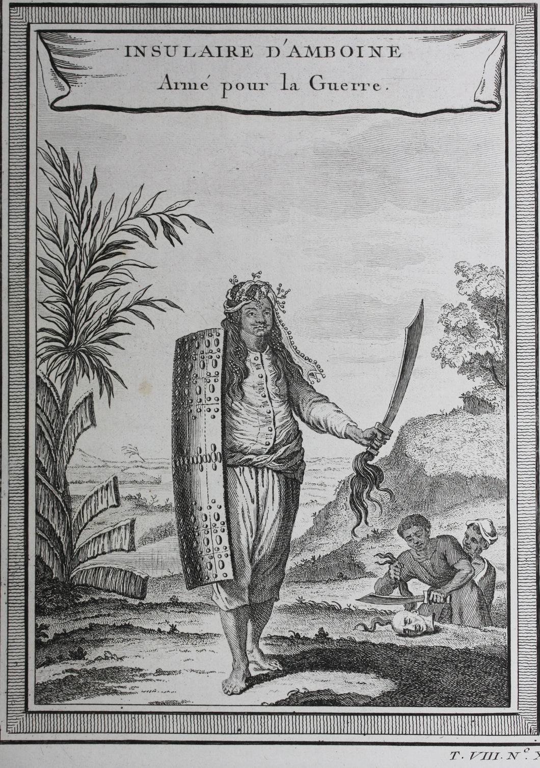 Insulaire D'Amboine Arme pour la Guerre. Engraving. 1750.