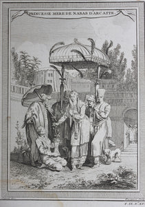 Philippe Canot, after. Princesse Mere de Nabab d´Arcatte. Engraved by Pierre Pasquier. 1751.