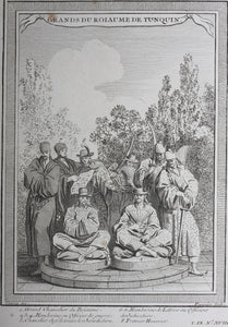 Philippe Canot, after. Grands du Roiaume Tunquin. Engraved by Pierre Pasquier. 1751.