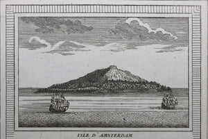 Isle d'Amsterdam. Isle St. Paul. Engraving. 1761.