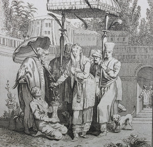 Philippe Canot, after. Princesse Mere de Nabab d´Arcatte. Engraved by Pierre Pasquier. 1751.