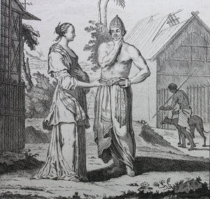 Homme et Femme de l'Île de Java. Engraving. 1750.