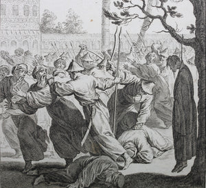Johan Nieuhof, after. Mort du dernier Empereur Chinois de la Race de Ming en 1644. Engraved by Nicolas Dauphin de Beauvais. 1749.