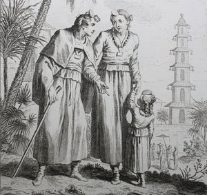 Le Grand Lama consulté sur le Sort d'un Enfant tiré de Grueber. Engraved by Nicolas Dauphin de Beauvais. 1749.