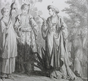 Femmes tirées du P. Du Halde. Engraved by Nicolas Dauphin de Beauvais. 1749.