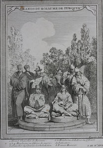 Philippe Canot, after. Grands du Roiaume Tunquin. Engraved by Pierre Pasquier. 1751.