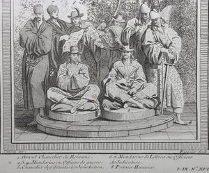 Philippe Canot, after. Grands du Roiaume Tunquin. Engraved by Pierre Pasquier. 1751.