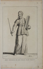 Load image into Gallery viewer, Augustin Calmet. Habit cérémonial des Rois d&#39;Israël. Engraving. 1722.
