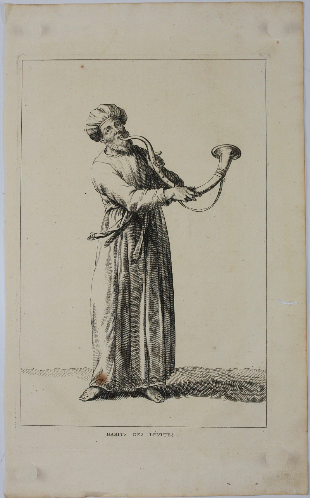 Augustin Calmet. Habits des Lévites. Engraving. 1722.