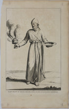 Load image into Gallery viewer, Augustin Calmet. Habit blanc du Grand Prêtre, pour le jour de L&#39;expiation solemnelle. Engraving. 1722.
