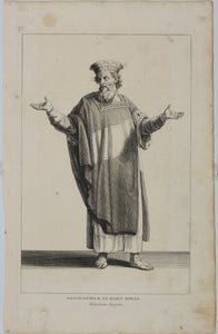Augustin Calmet. Melchisédech en Habit Royal. Engraving. 1722.