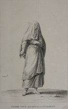 Load image into Gallery viewer, Augustin Calmet. Femme Juive allant a la Synagogue. Engraving. 1728.
