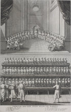 Load image into Gallery viewer, Augustin Calmet. Tribunal des XXIII Juges selon les Rabbins. Engraving. 1728.
