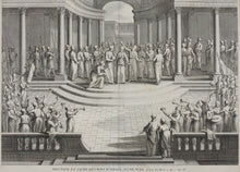Load image into Gallery viewer, Augustin Calmet. Onction, et sacre des Rois d&#39;Israël, et de Juda. Engraving. 1728.
