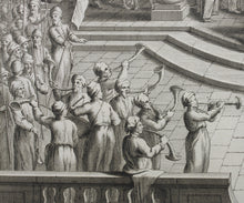Load image into Gallery viewer, Augustin Calmet. Onction, et sacre des Rois d&#39;Israël, et de Juda. Engraving. 1728.
