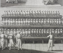 Load image into Gallery viewer, Augustin Calmet. Tribunal des XXIII Juges selon les Rabbins. Engraving. 1728.
