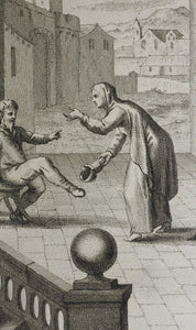 Augustin Calmet. Ceremonie du Levirat, ou du Deshausse. Engraving. 1728.