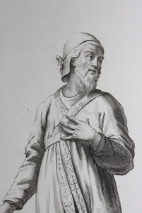 Augustin Calmet. Habit d'un simple prêtre. Engraving. 1722.