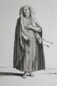 Augustin Calmet. Juif en habit de prières. Engraving. 1722.
