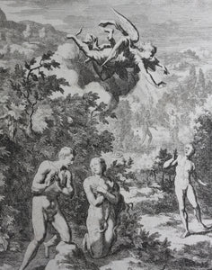 Hendrick Eland. Two engravings from "Paradise lost" by John Milton. 1705.