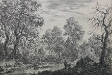 Load image into Gallery viewer, Christian Ludwig von Hagedorn. A Small River in the Foreground with a Cow and Goat. Etching. 1744. Engraving.
