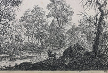 Load image into Gallery viewer, Christian Ludwig von Hagedorn. A Small River in the Foreground with a Cow and Goat. Etching. 1744. Engraving.
