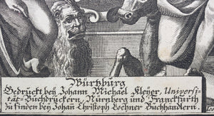 Joseph von Montalegre. Engraved frontispiece from Dietenberger's Sacra Biblia. Circa 1705.