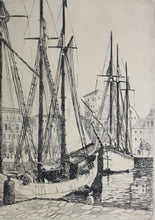 Load image into Gallery viewer, May Petrea Theilgaard Watts. Lugano Lake. Engraving. Circa 1925.
