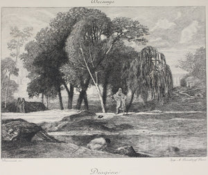 Alexandre-Gabriel Decamps, after. Diogène. Etching by Emile Daumont. Late 19th early 20th c.