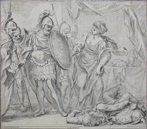 Antonio Domenico Gabbiani after. Jael and Sisera. Etching by Giovanni Battista Cipriani. 1762.